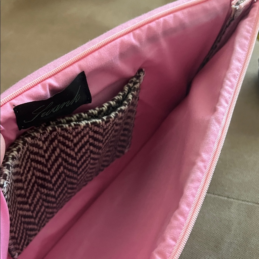 SWANK Chevron Clutch with Black and Brown Design - Picture 6 of 8